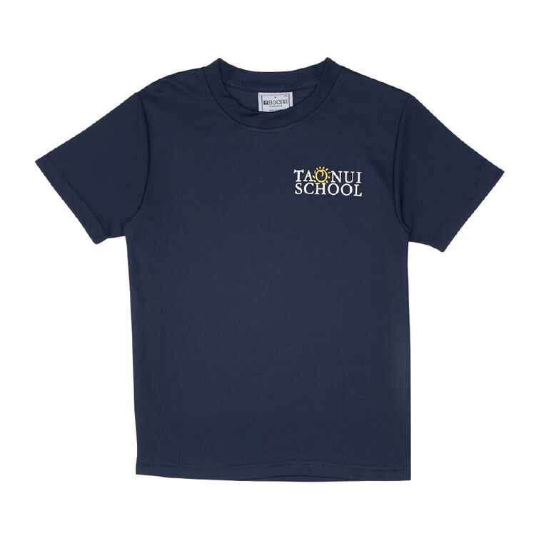 Schooltex Taonui School PE Tee with Transfer, Navy, hi-res