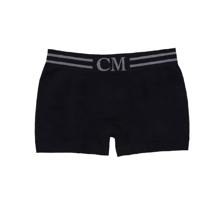 Clio Men's Seamfree Pouch Trunks 2 Pack, Black, hi-res