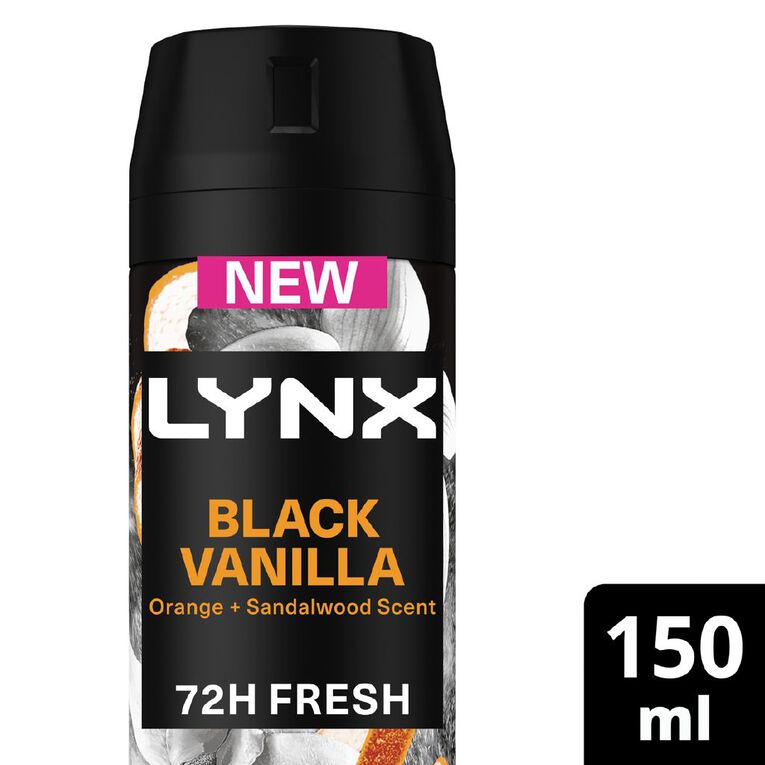 Lynx Deodorant Fine Fragrance Black Vanilla 150ml, , hi-res