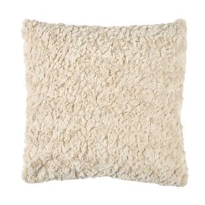 Living & Co Cushion Faux Fur Textured Natural 45cm x 45cm