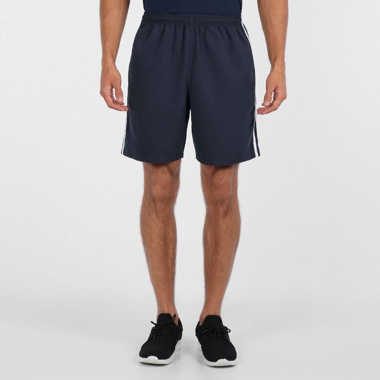 Active Intent Men's Double Stripe Shorts, Blue Dark, hi-res