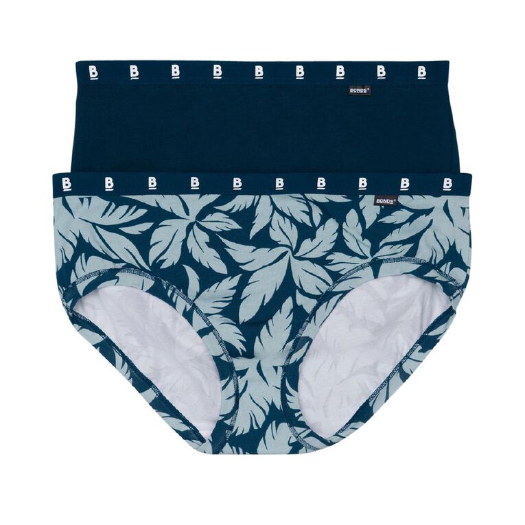 B FOR BONDS Women's Midi Briefs 2 Pack, Green Mid, hi-res