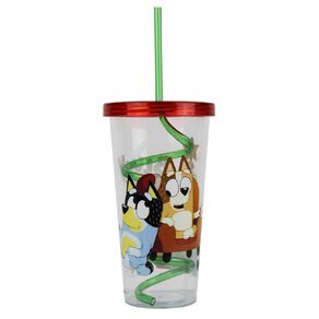 Bluey Christmas Tree Straw Tumbler
