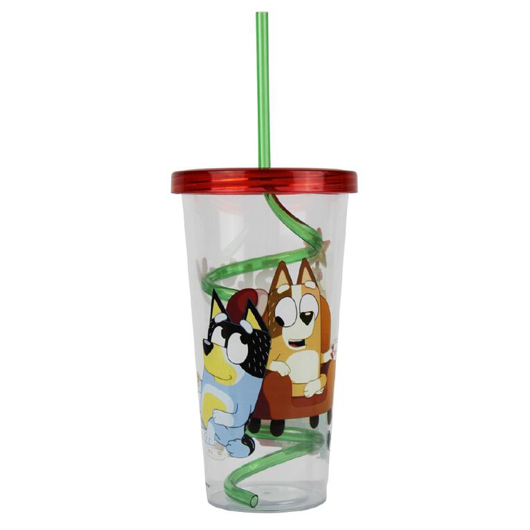 Bluey Christmas Tree Straw Tumbler, , hi-res