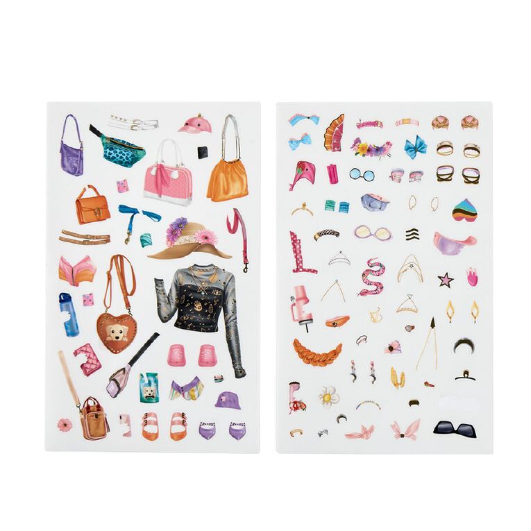 Artwrap Top Model Stickerbook Dress Me Up Multi-Coloured, , hi-res
