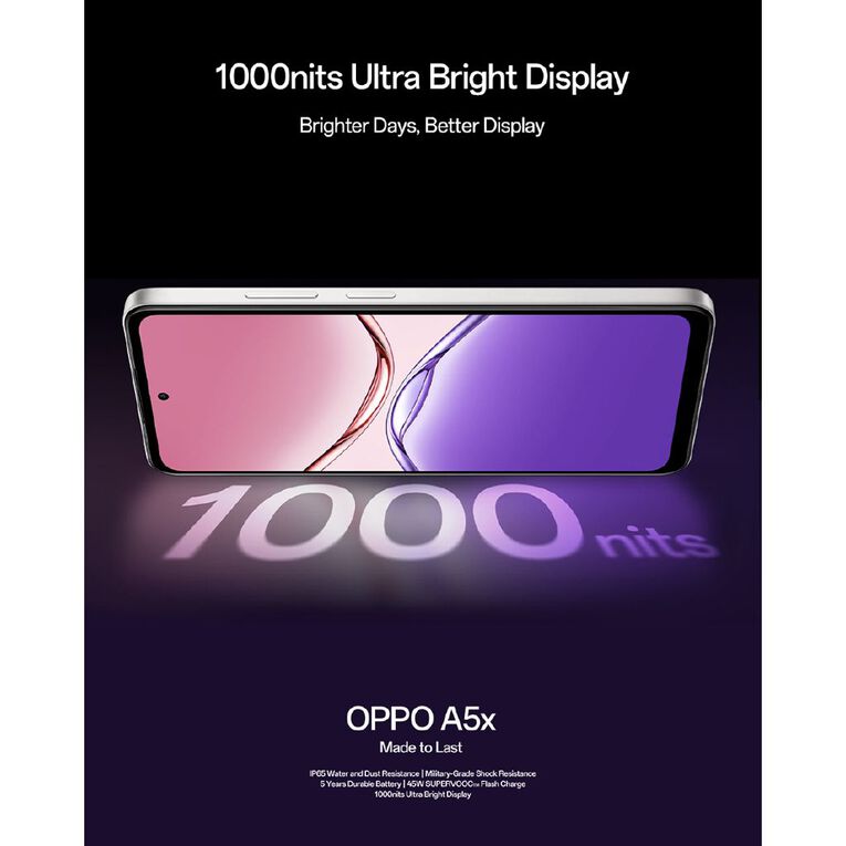 OPPO A5X with Warehouse Mobile SIM Midnight Blue, , hi-res