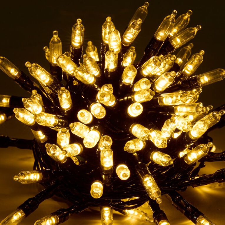 Solar Fairy Lights Green Wire Warm White 1200 LED 59.9M, , hi-res