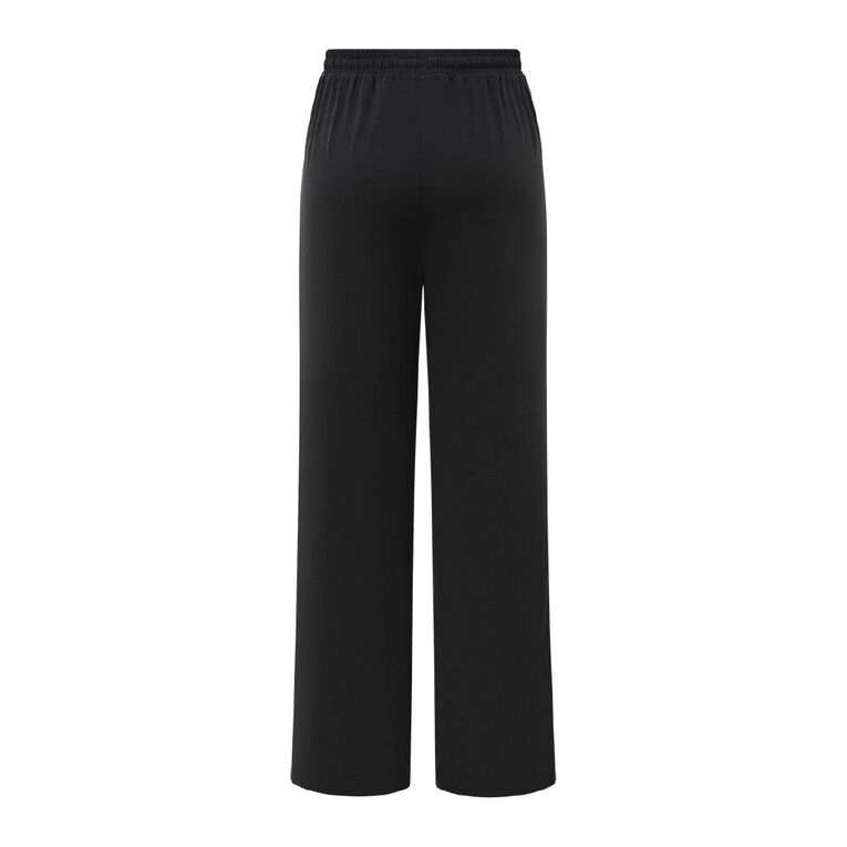 H&H Women's Pintuck Straight Work Pants, Black, hi-res
