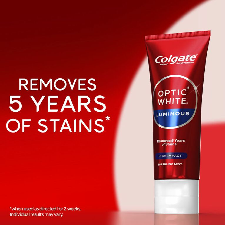 Colgate Optic White High Impact Toothpaste 85g, , hi-res