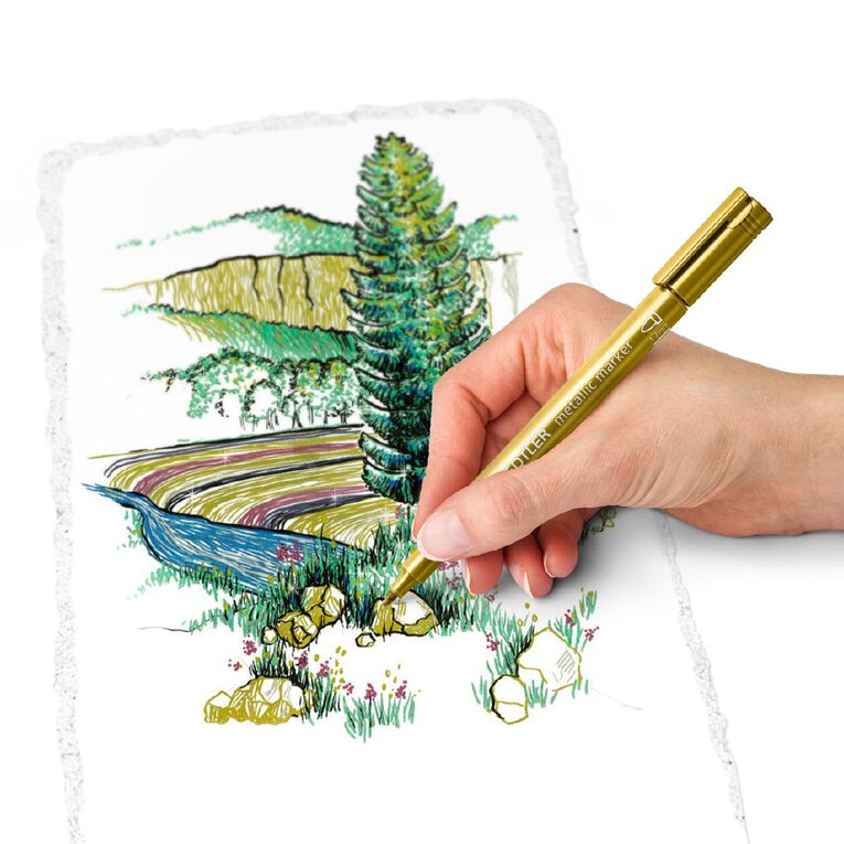 Staedtler Metallic Markers 1-2mm Assorted 3 Pack, , hi-res