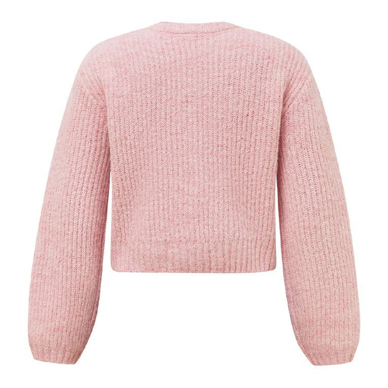 H&H Women's Fluffy Knit Cardigan, Pink Light, hi-res