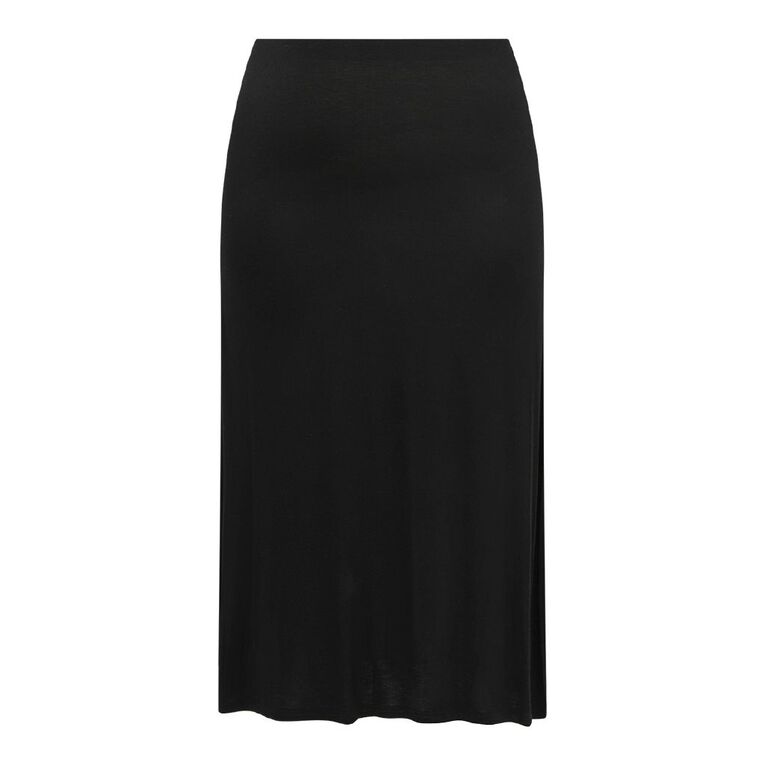H&H Curve Women's Rib Maxi Skirt, Black, hi-res