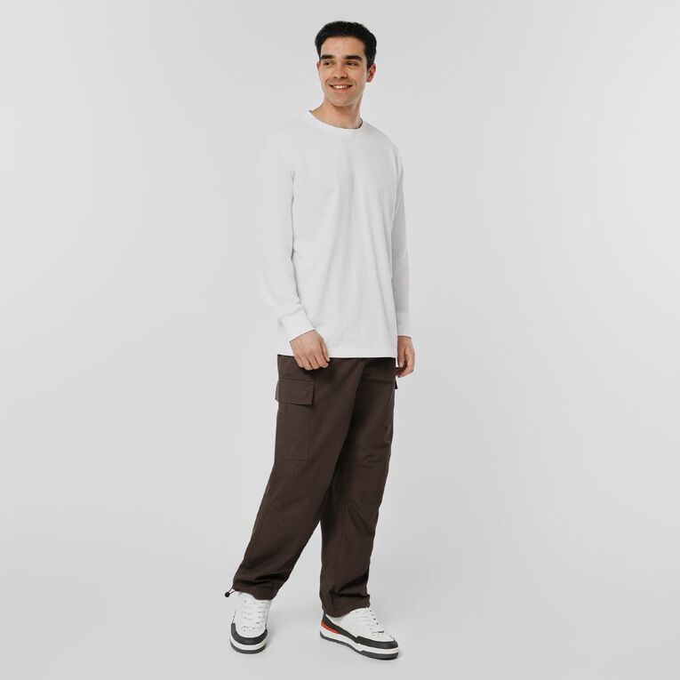 Garage Men's Pants Relaxed Elastic Waist, Brown Dark, hi-res