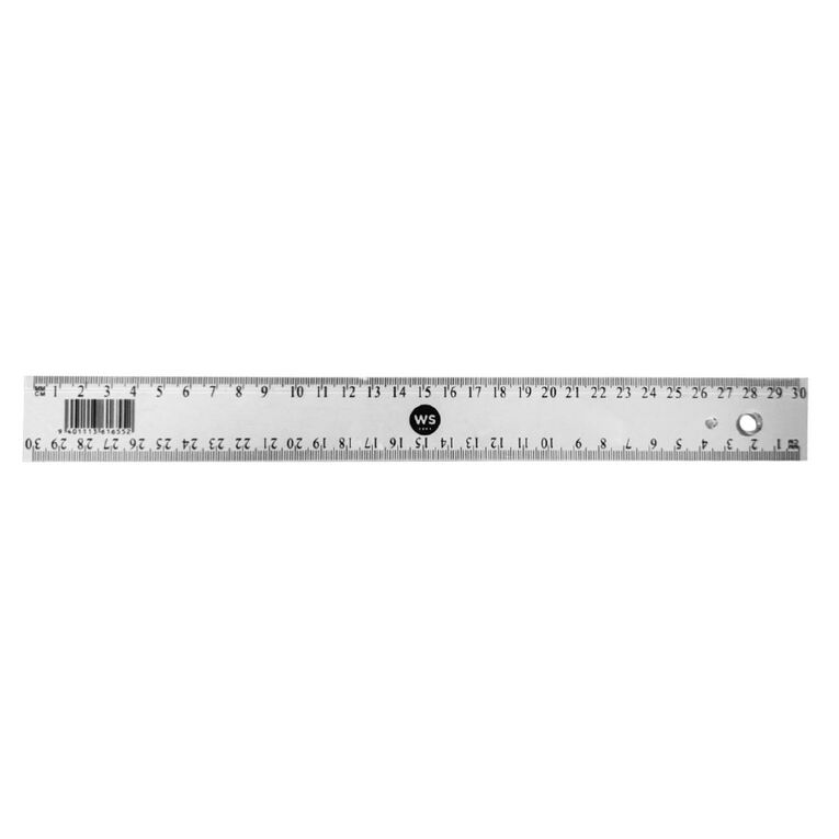 WS Plastic Ruler 30cm Clear, , hi-res