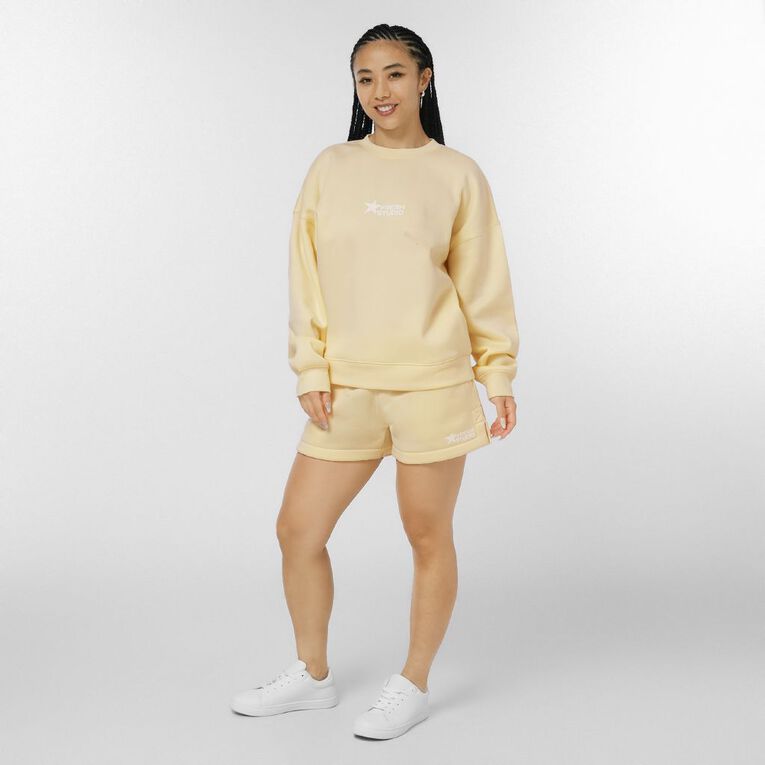 Garage Women's Fresh Fleece Crew, Yellow Light, hi-res