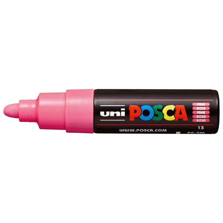 Uni Posca Marker 4.5-5.5mm Bold Bullet Pink, , hi-res