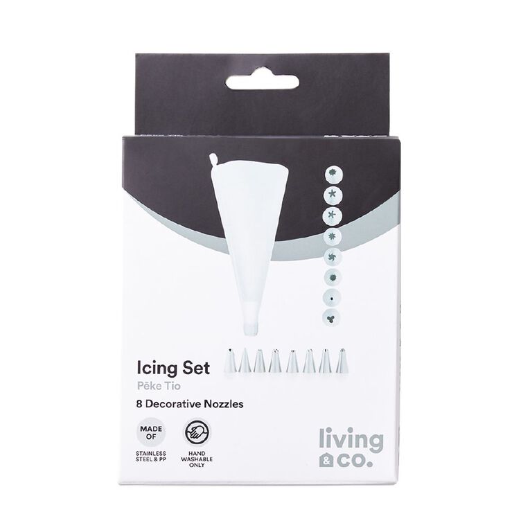 Living & Co Icing Bag Set Grey Mid, , hi-res