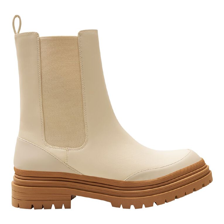 H&H Women's Harvey Ankle Boots, Beige, hi-res