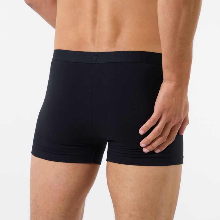 H&H Men's Trunks 3 Pack, Black, hi-res