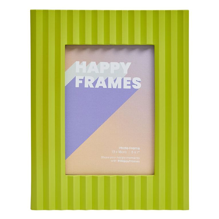 Happy Frames Large Vertical Ribbed 13x18 Lime, , hi-res