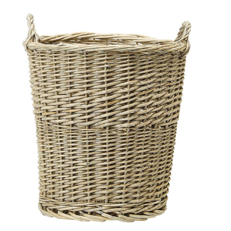 Living Co Round Wicker Basket Natural Small With The Daily 1day Gift Living Co Round Wicker Basket Natural, Small Round Wicker Basket