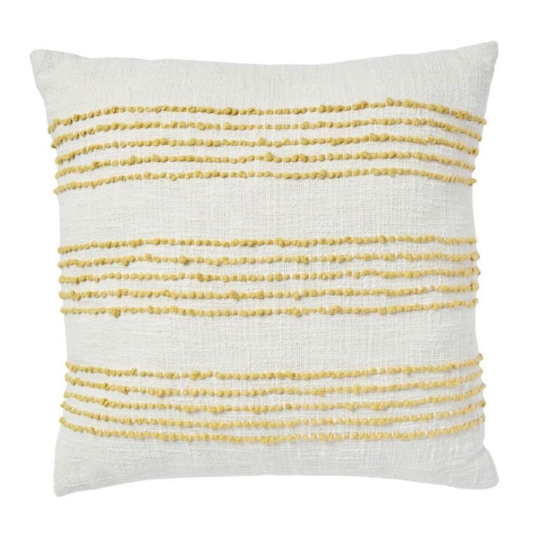 Living & Co Cushion Stripe Yellow 45cm x 45cm, , hi-res