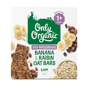 Only Organic Banana & Raisin Oat Bars 1+ Years 20gx6