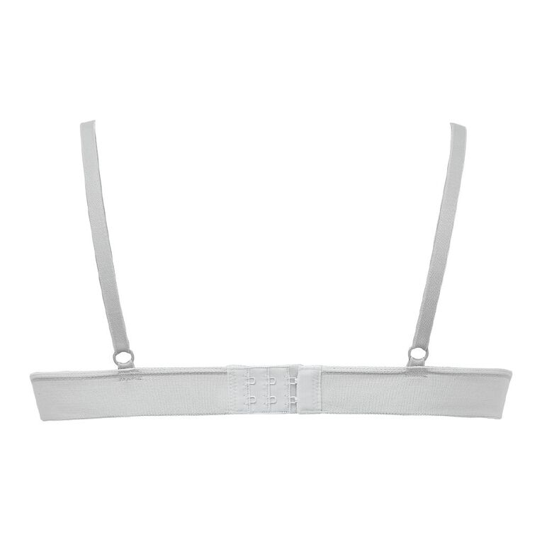 H&H Women's Basic Wide Band Bralette, Grey Marle, hi-res