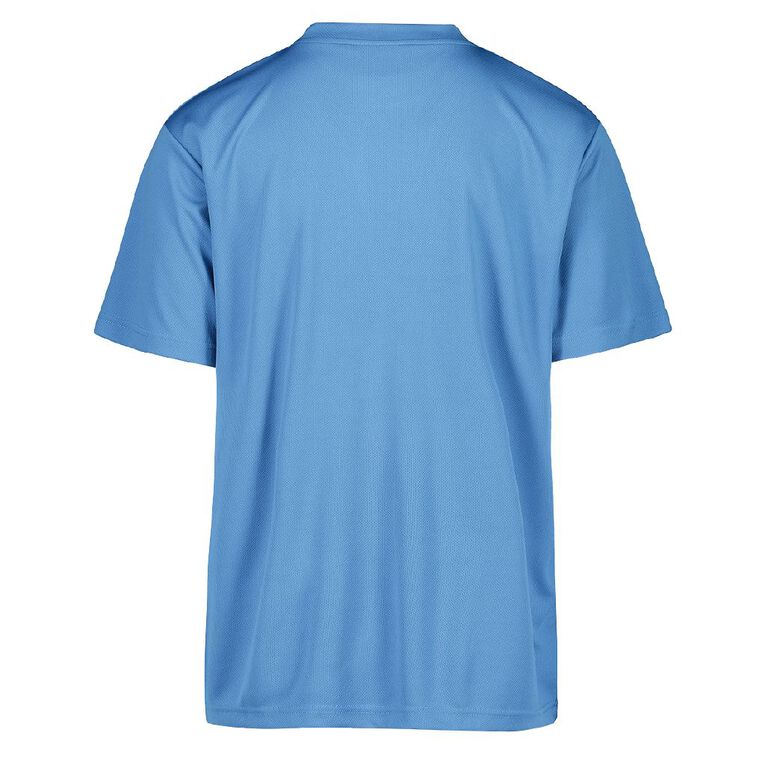 Schooltex Adults Plain Breezeway Tee, Cyan, hi-res