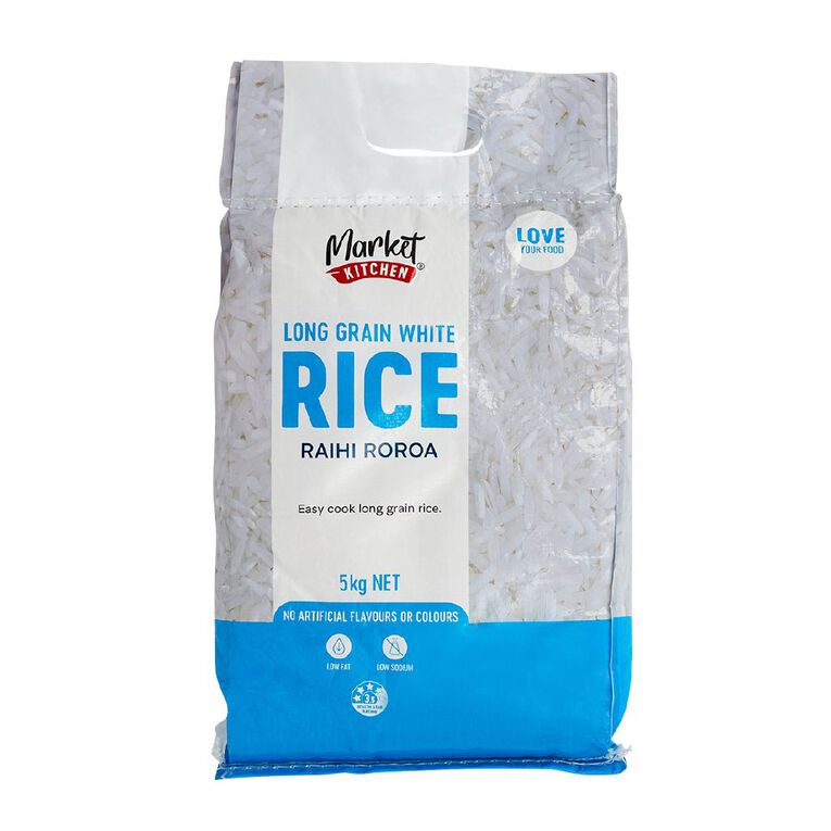Market Kitchen Long Grain White Rice 5kg, , hi-res