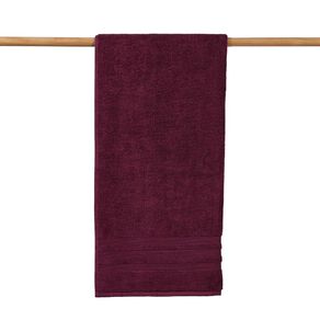 Living & Co Plush Plain Bath Towel Plum
