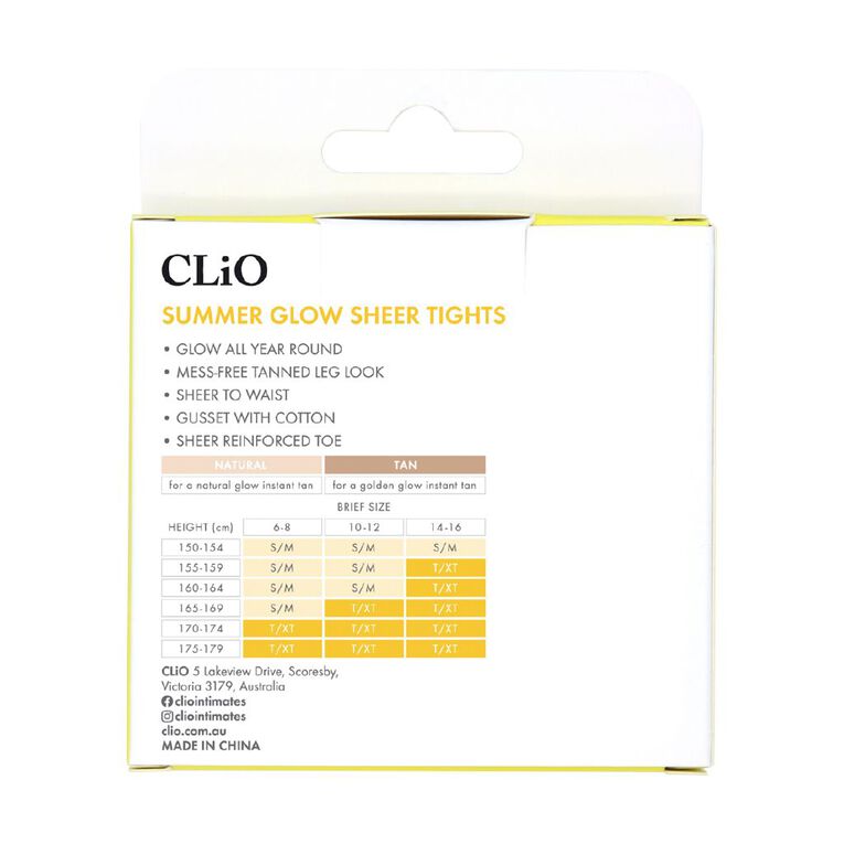 Clio Girls' Summer Glow Tights 1 Pair, Natural, hi-res