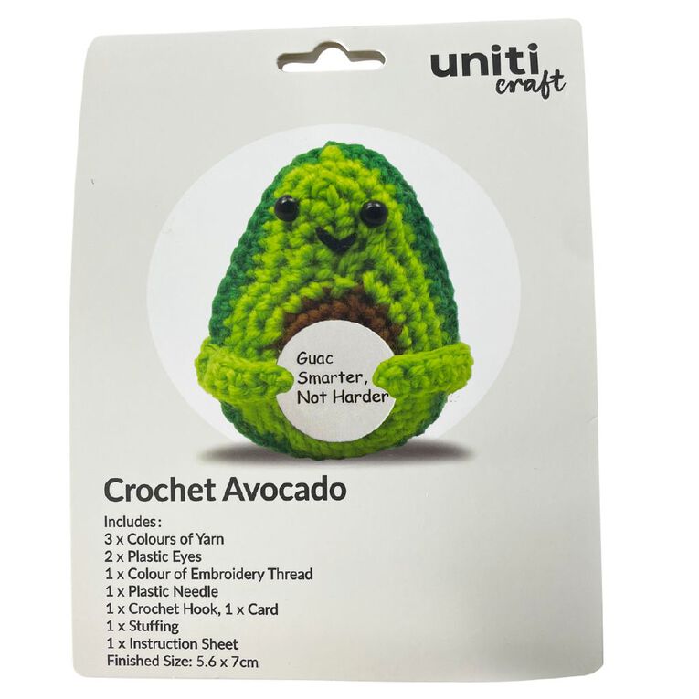 Uniti Craft Adults Crochet Kit Avocado, , hi-res