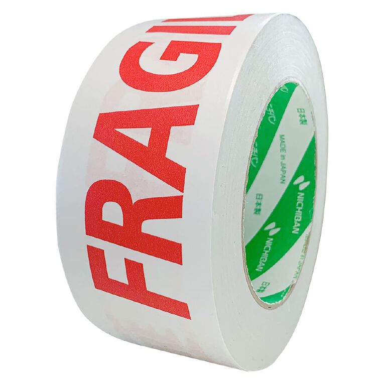 Sellotape Kraft Paper Printed Tape FRAGILE 50mm x 50m Red on White, , hi-res