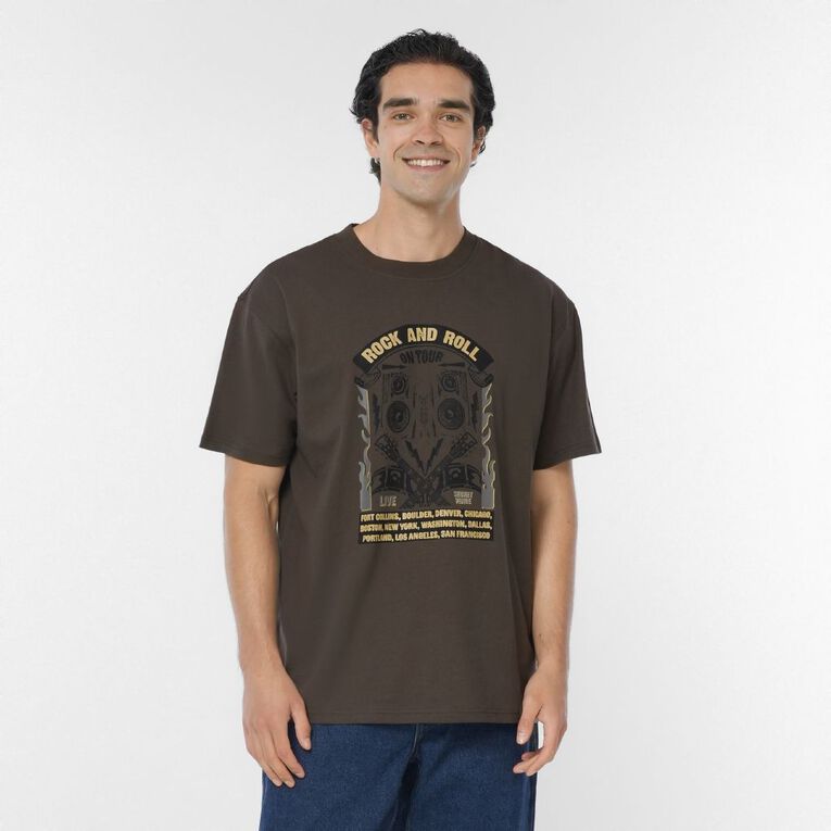 H&H Men's Relaxed Fit Graphic Tee, Green Dark, hi-res