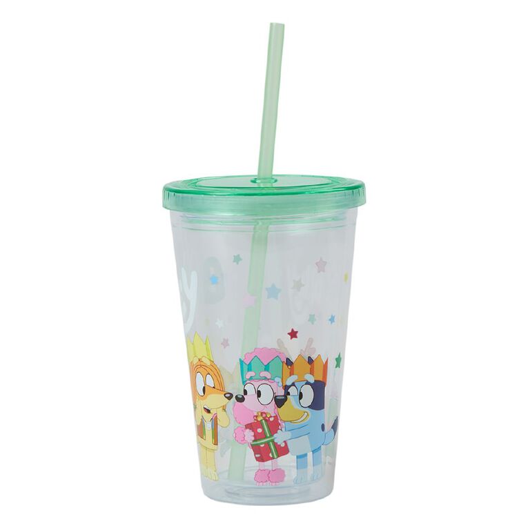 Bluey Christmas DW Tumbler And Straw Friends, , hi-res