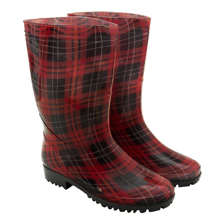 H&H Women's Gumboots, Red/Black, hi-res