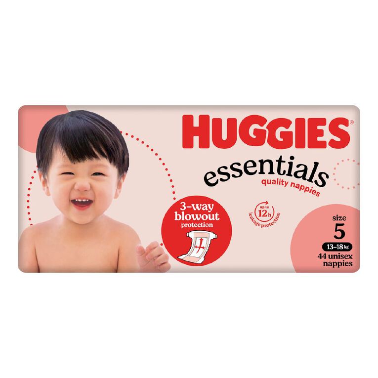 Huggies Essential Nappy Size 5 13-18kg 44 Pack, , hi-res