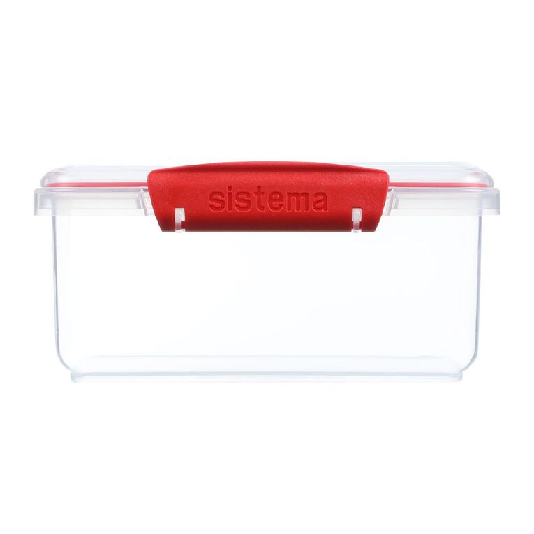 Sistema Klip It Red Rectangular Box Clear 1L Clear 1L, , hi-res