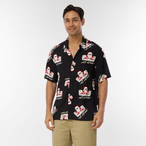 H&H Men's Short Sleeve Festive Shirt