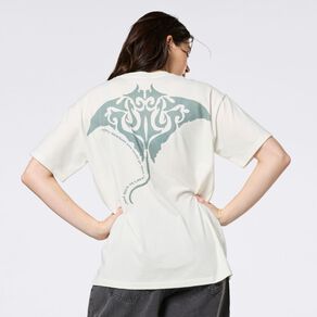 H&H Moana Women's Short Sleeve Moana Stingray Print Tee