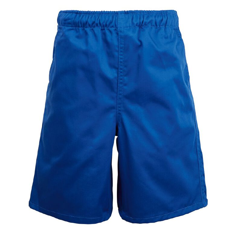 Schooltex Kids' Drill Rugger Shorts, Royal, hi-res