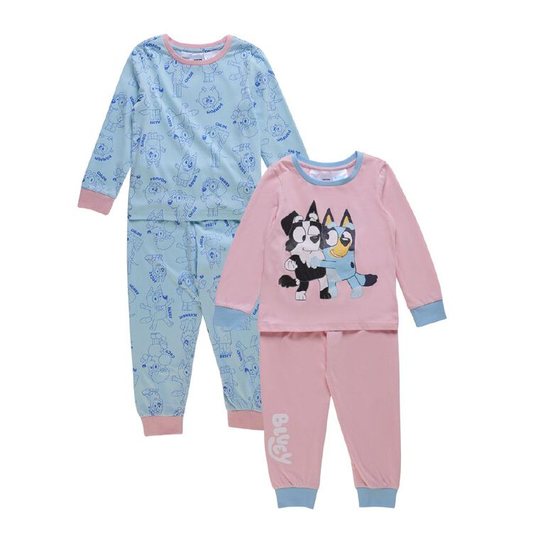 Bluey Girls' Knit Pyjama Sets 2 Pack, Pink Light, hi-res