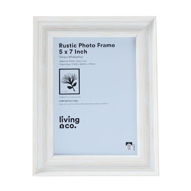 Living & Co Rustic Photo Frame 5in x 7in, , hi-res