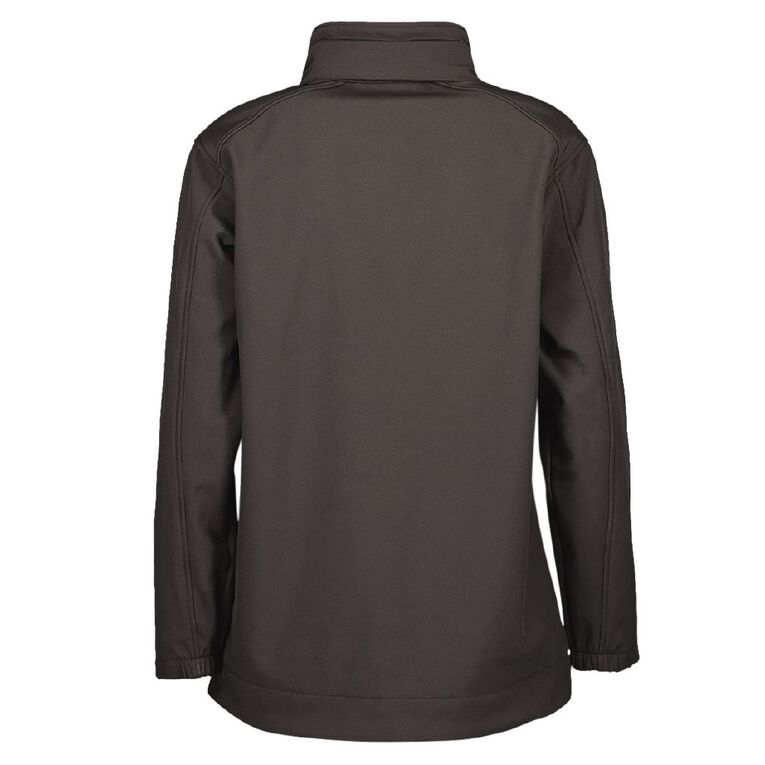 Schooltex Porirua College Softshell Jacket with Embroidery, Black, hi-res