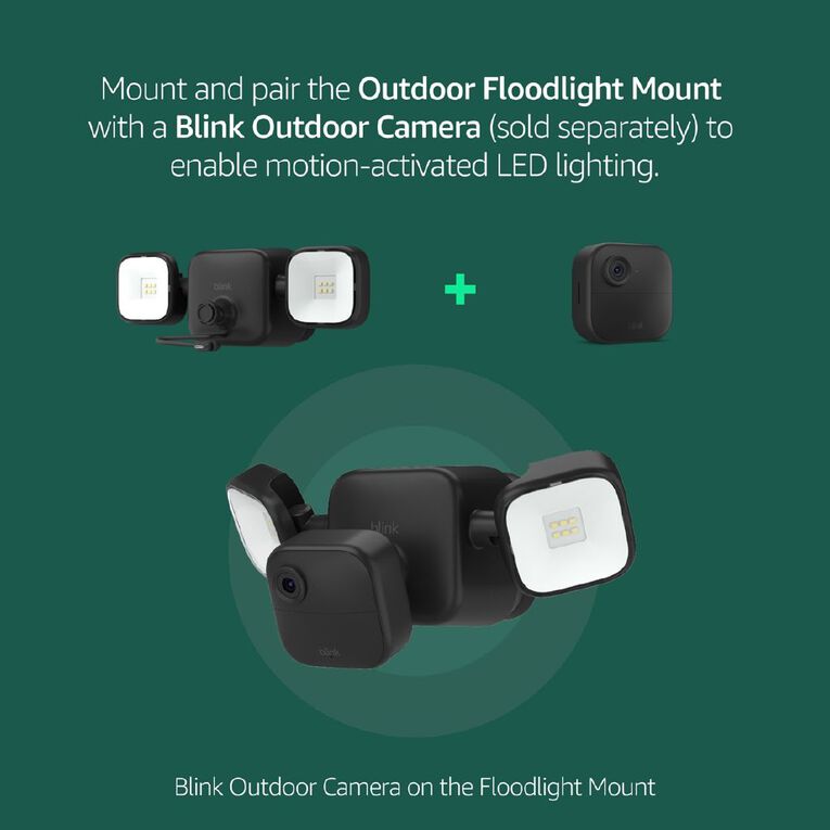 Blink Outdoor 4 Floodlight Mount Black, , hi-res