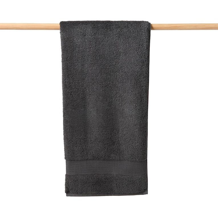 Living & Co Hotel Bath Towel Charcoal 65cm x 135cm, , hi-res