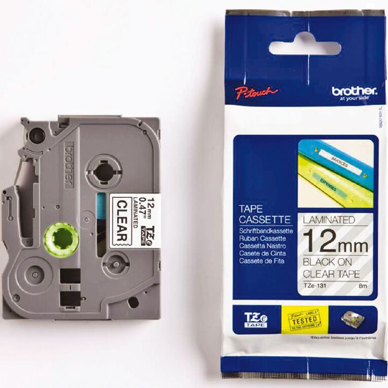 Brother Label Tape Tze-131 12mm Black On, , hi-res