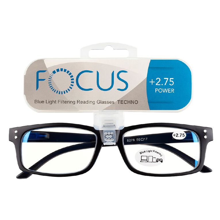 Focus Blue Light Filter Reading Glasses +2.75, , hi-res