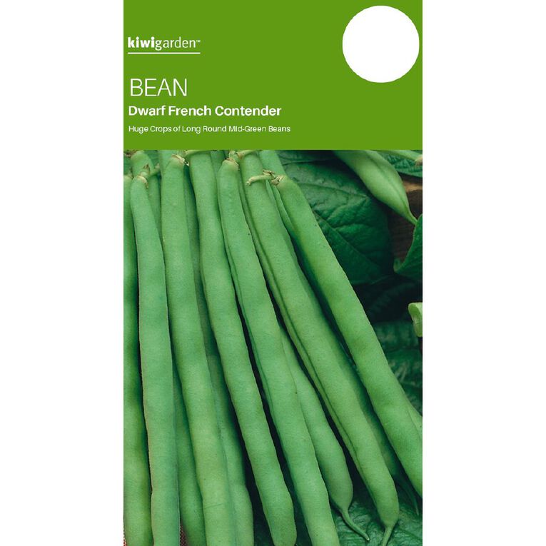 Kiwi Garden Bean Contender Dwarf French Seeds, , hi-res